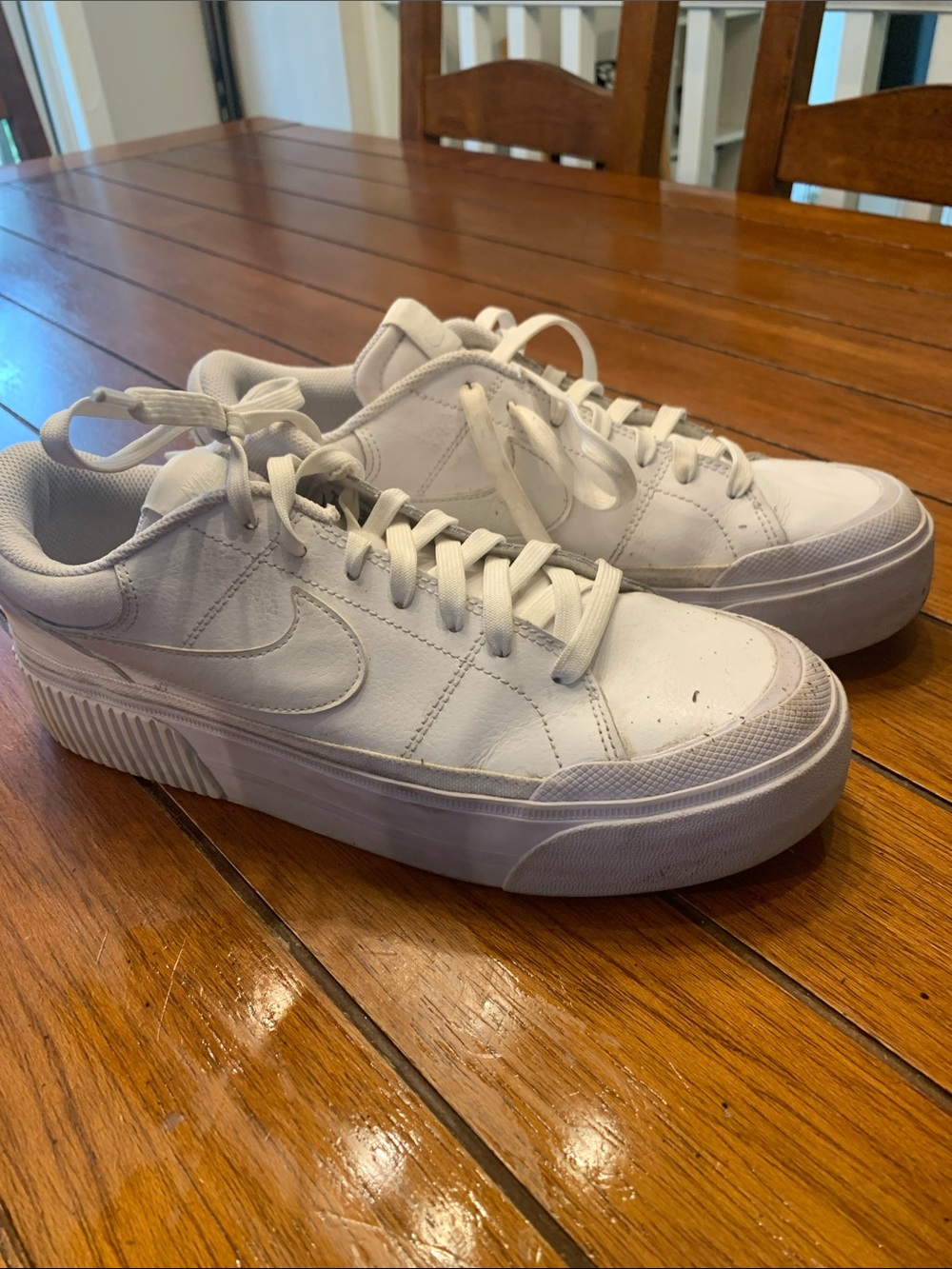 Nike Women’s White Low-Top Platform Sneakers